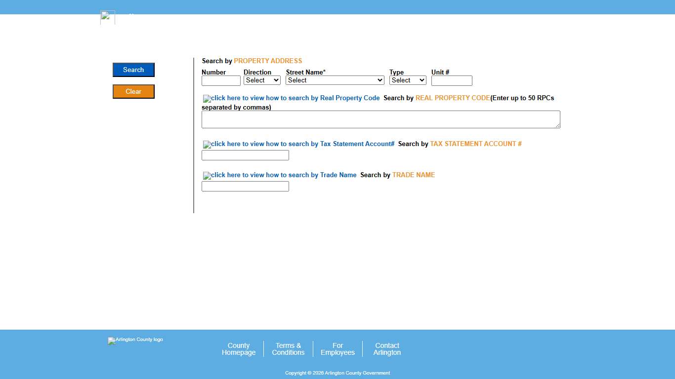 Arlington Property Search